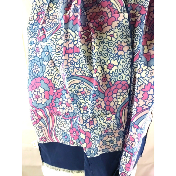 Pura Seta Silk Scarf Rolled Edges 1960's Vintage - Picture 4 of 14